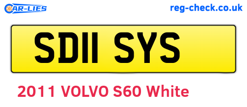 SD11SYS are the vehicle registration plates.