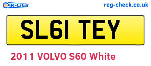 SL61TEY are the vehicle registration plates.