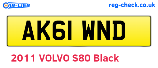 AK61WND are the vehicle registration plates.
