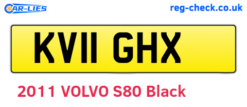 KV11GHX are the vehicle registration plates.