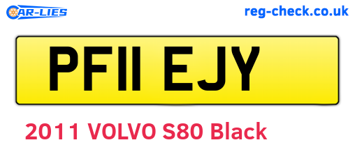 PF11EJY are the vehicle registration plates.