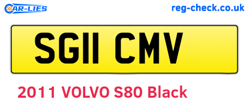 SG11CMV are the vehicle registration plates.