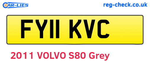 FY11KVC are the vehicle registration plates.