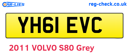 YH61EVC are the vehicle registration plates.