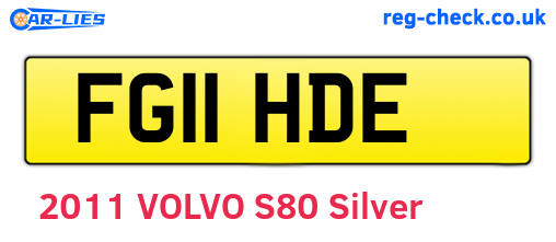 FG11HDE are the vehicle registration plates.