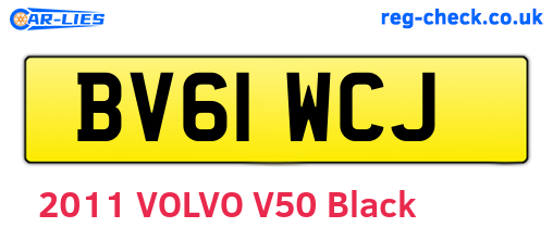 BV61WCJ are the vehicle registration plates.