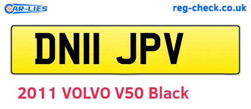 DN11JPV are the vehicle registration plates.