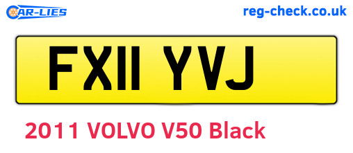 FX11YVJ are the vehicle registration plates.