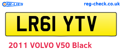 LR61YTV are the vehicle registration plates.