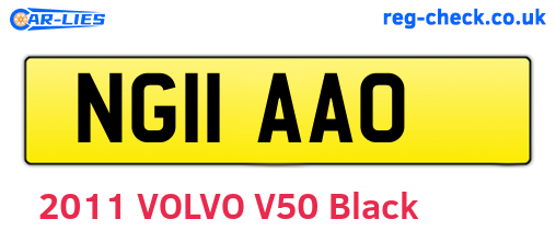 NG11AAO are the vehicle registration plates.