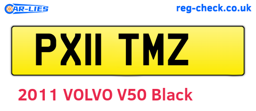 PX11TMZ are the vehicle registration plates.