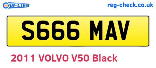 S666MAV are the vehicle registration plates.