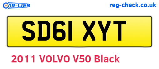 SD61XYT are the vehicle registration plates.
