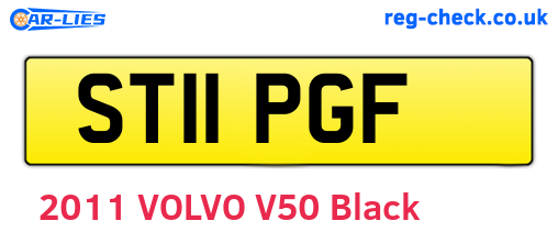 ST11PGF are the vehicle registration plates.
