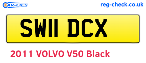 SW11DCX are the vehicle registration plates.