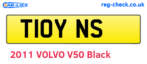 T10YNS are the vehicle registration plates.