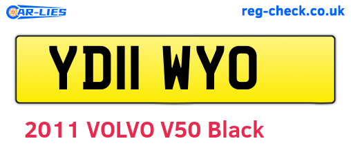 YD11WYO are the vehicle registration plates.