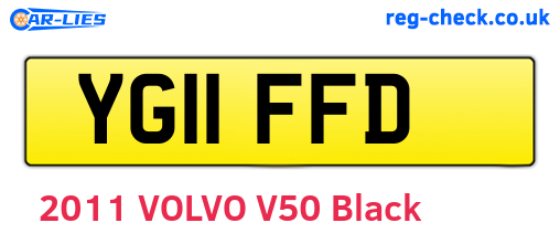 YG11FFD are the vehicle registration plates.
