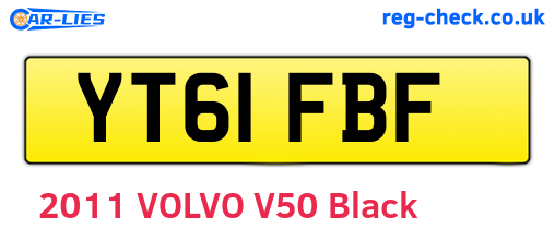 YT61FBF are the vehicle registration plates.