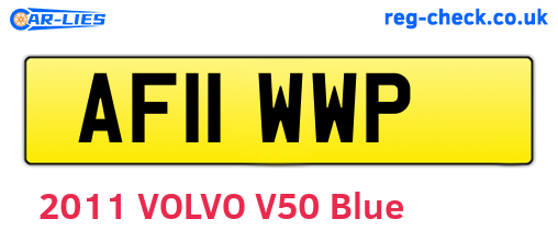 AF11WWP are the vehicle registration plates.