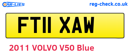 FT11XAW are the vehicle registration plates.