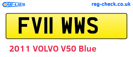 FV11WWS are the vehicle registration plates.
