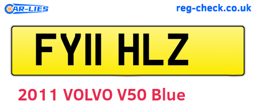 FY11HLZ are the vehicle registration plates.