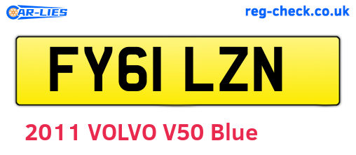 FY61LZN are the vehicle registration plates.