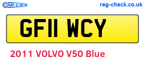 GF11WCY are the vehicle registration plates.