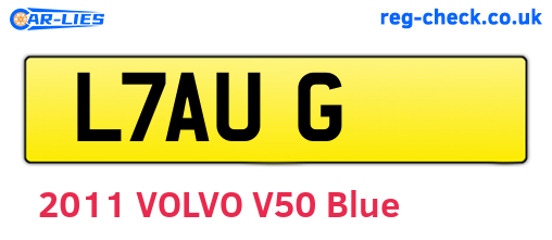 L7AUG are the vehicle registration plates.