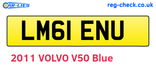 LM61ENU are the vehicle registration plates.