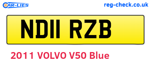 ND11RZB are the vehicle registration plates.