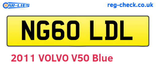 NG60LDL are the vehicle registration plates.