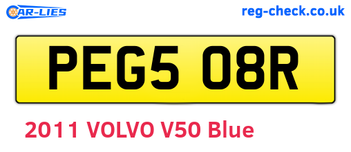 PEG508R are the vehicle registration plates.