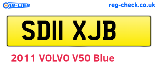 SD11XJB are the vehicle registration plates.