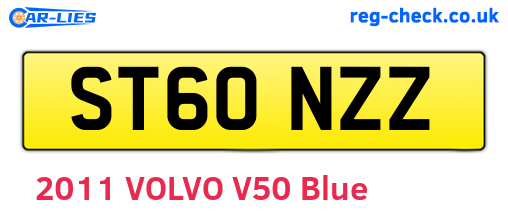 ST60NZZ are the vehicle registration plates.