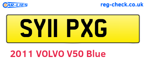 SY11PXG are the vehicle registration plates.