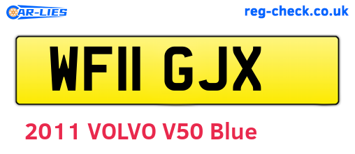WF11GJX are the vehicle registration plates.