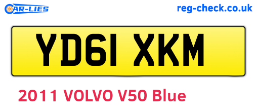 YD61XKM are the vehicle registration plates.