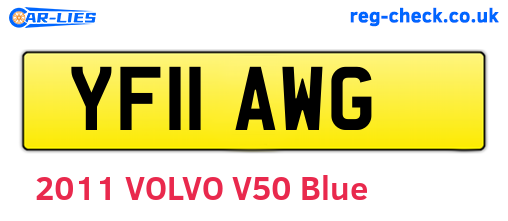 YF11AWG are the vehicle registration plates.