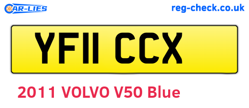 YF11CCX are the vehicle registration plates.