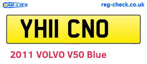 YH11CNO are the vehicle registration plates.