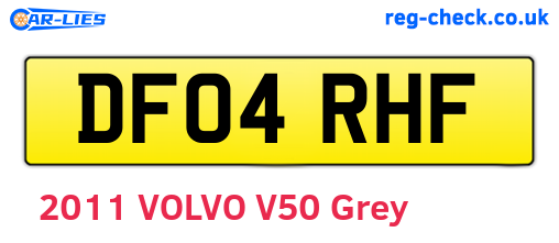 DF04RHF are the vehicle registration plates.