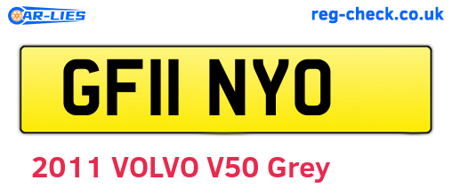 GF11NYO are the vehicle registration plates.