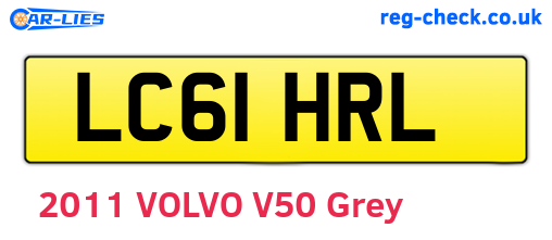 LC61HRL are the vehicle registration plates.