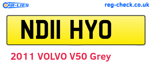 ND11HYO are the vehicle registration plates.