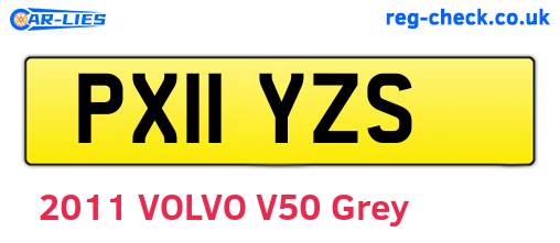 PX11YZS are the vehicle registration plates.