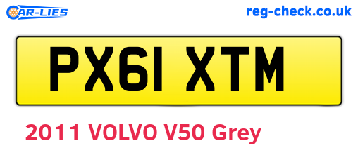 PX61XTM are the vehicle registration plates.