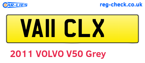 VA11CLX are the vehicle registration plates.