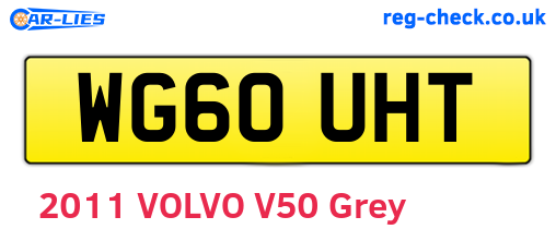 WG60UHT are the vehicle registration plates.